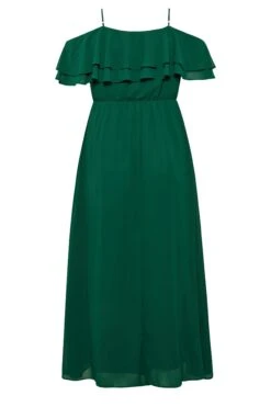 YOURS LONDON Curve Forest Green Bardot Ruffle Maxi Dress 11 YOURS LONDON Curve Forest Green Bardot Ruffle Maxi Dress -Luna Looks Zone fc604033 c490 43 161882 Y