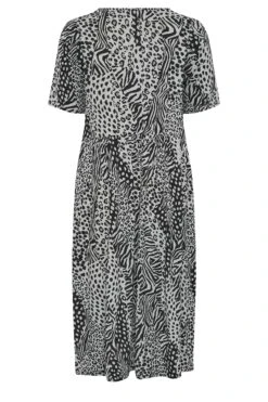 YOURS Curve Grey Mixed Animal Print Midi Smock Dress -Luna Looks Zone fcc0f38f 1e5e 40 137562 Y